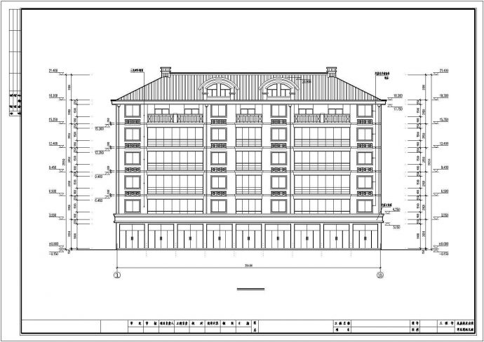 多层商住楼建筑设计施工CAD图_图1