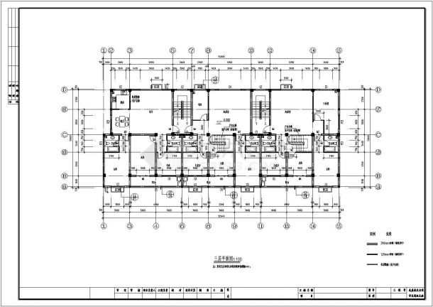 多层商住楼建筑设计施工CAD图-图二