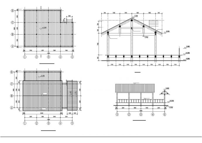 长13.2米 宽9.9米 一层仿古草堂设计 含基础平面及一层结构图_图1