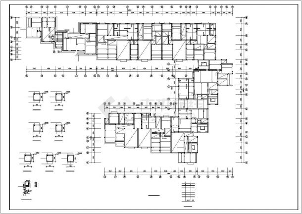 某高层砖混结构住宅楼设计CAD套图-图二