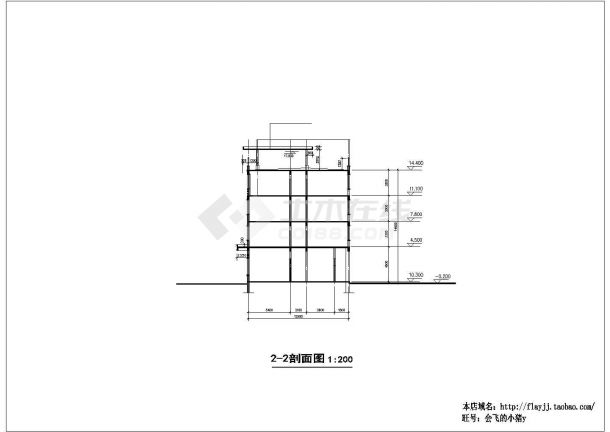 长87.62米 宽28.5米 4层3200平米二级汽车站建筑设计图【平立剖】-图二