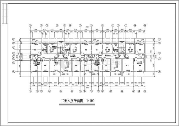 【杭州】某地6层2单元每单元2户住宅楼全套建筑设计图(含门窗明细表)-图二