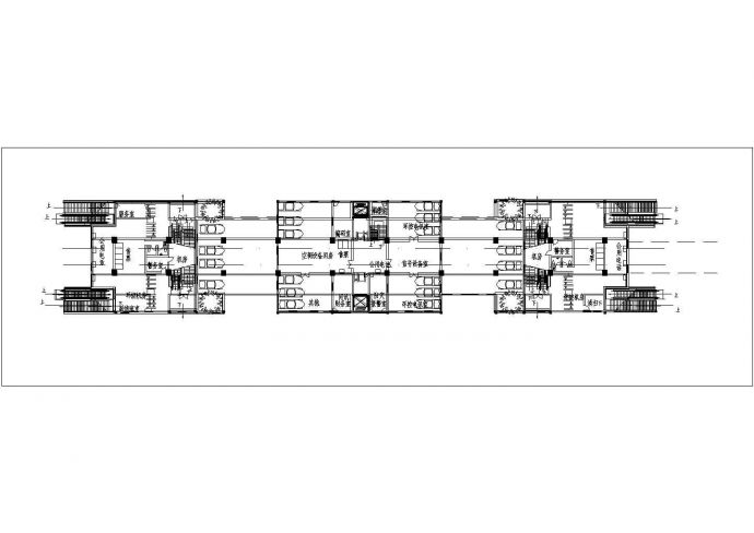 3层高架轻轨车站设计图【平立剖（无尺寸标注）】_图1