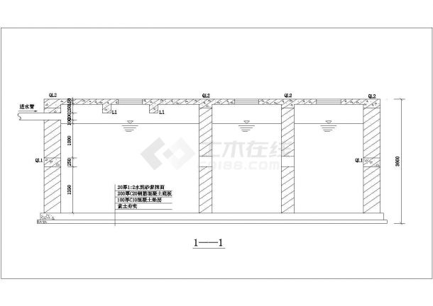 某砖砌化粪池设计CAD全套建筑施工图纸（甲级院设计）-图二