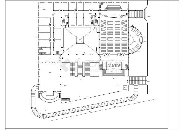 -1+2层欧式教堂方案设计【平立 (无屋顶平面及尺寸标注）】-图二