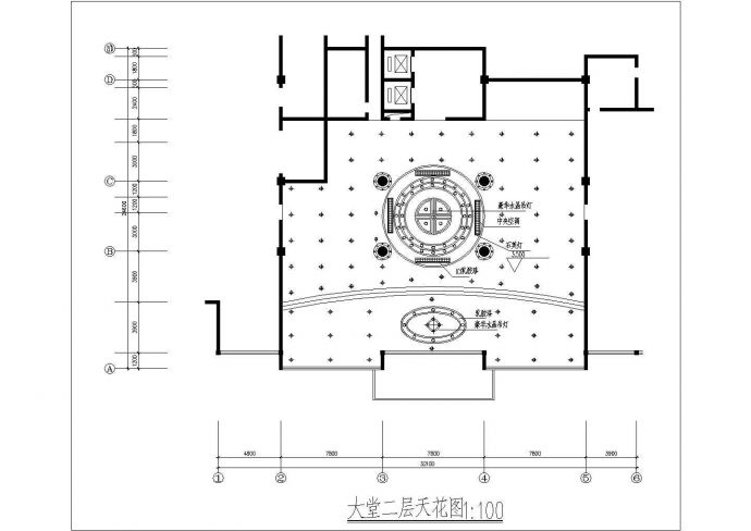 二层西餐厅装修设计cad详细施工图_图1