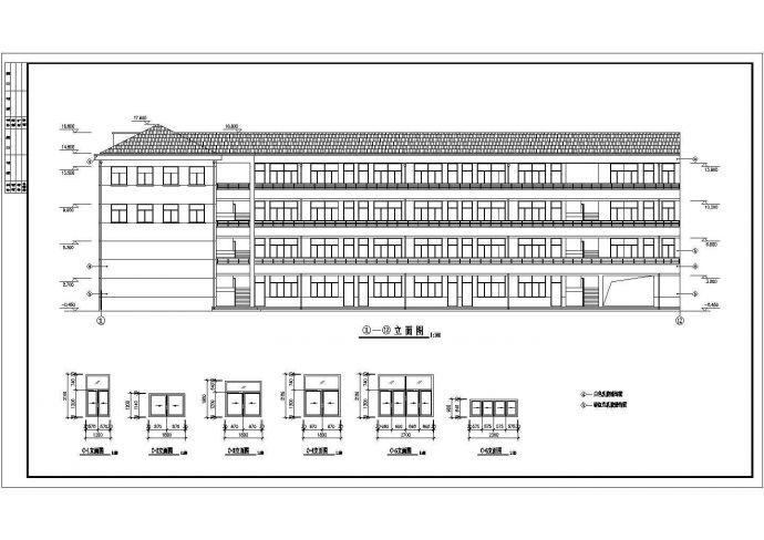 某中学教学楼建筑结构施工图CAD_图1