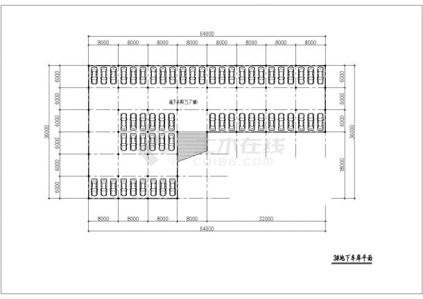 泰州市多层小区带车库户型公寓楼全套施工设计cad图纸-图一