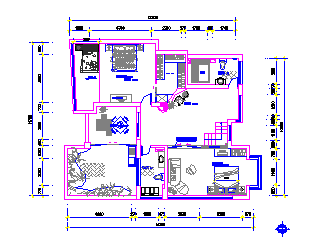 某室内装修cad施工设计图纸_图1