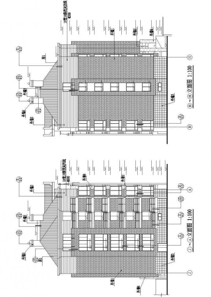 六层二单元阁楼3389平米样板房全套施工设计cad图纸_图1