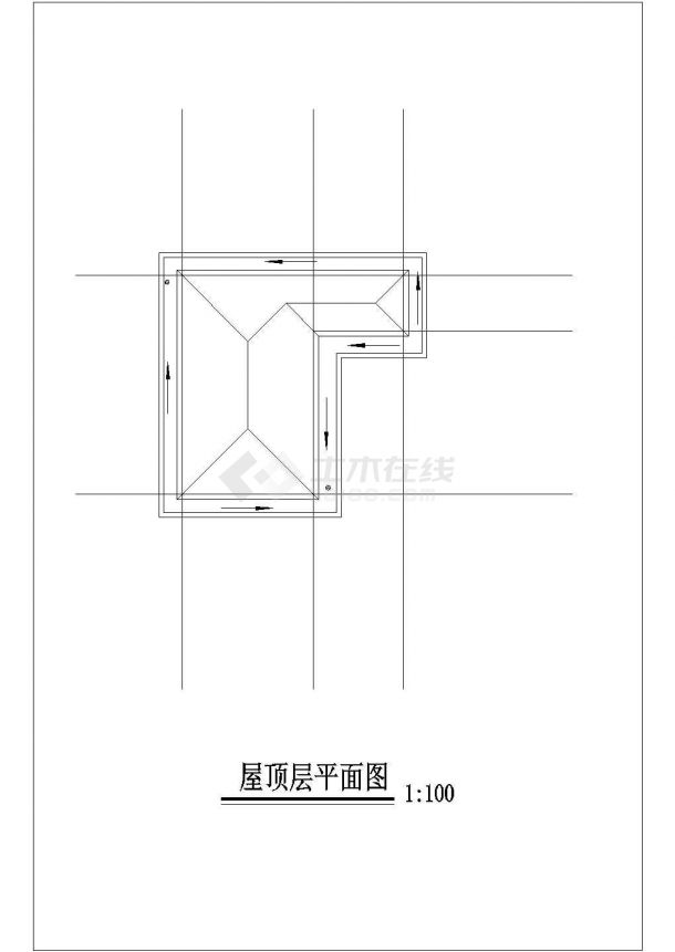 徐州市某实验小学内部20平米单层砖混结构垃圾房建筑设计CAD图纸-图二