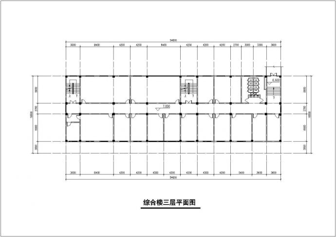 长沙市凤凰山小学教学楼+实验楼+综合楼+食堂全套建筑设计CAD图纸_图1