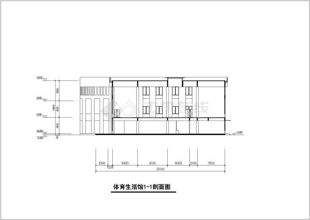 长沙市凤凰山小学教学楼+实验楼+综合楼+食堂全套建筑设计CAD图纸-图二