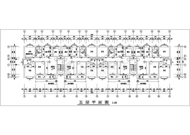 肇庆市某小区6层混合结构住宅楼全套平面设计CAD图纸（含储藏室层）-图一