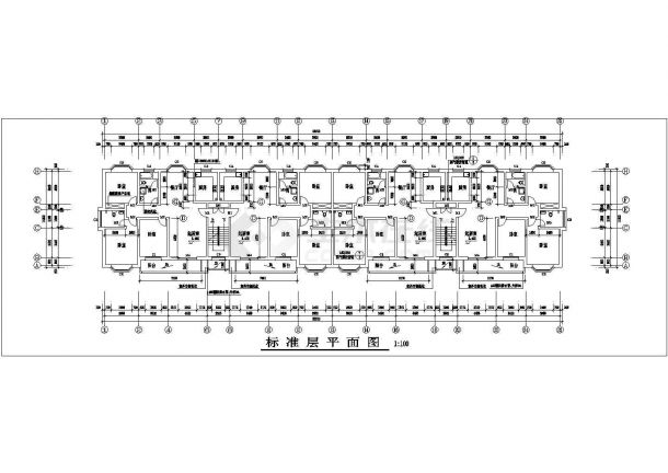 肇庆市某小区6层混合结构住宅楼全套平面设计CAD图纸（含储藏室层）-图二