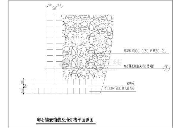 某园林广场铺装设计cad施工详图（标注详细）-图二