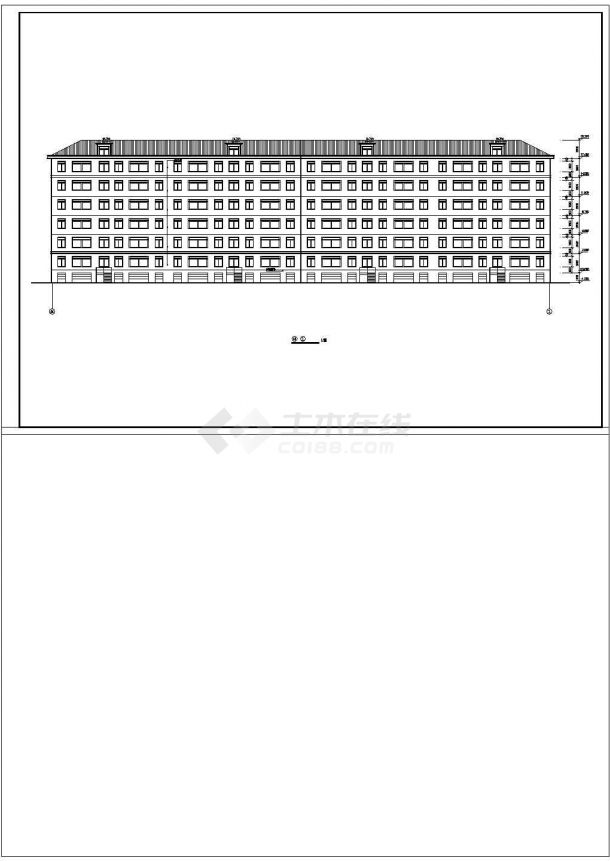 珠海市海山花园小区6层砖混结构住宅楼全套建筑设计CAD图纸-图一