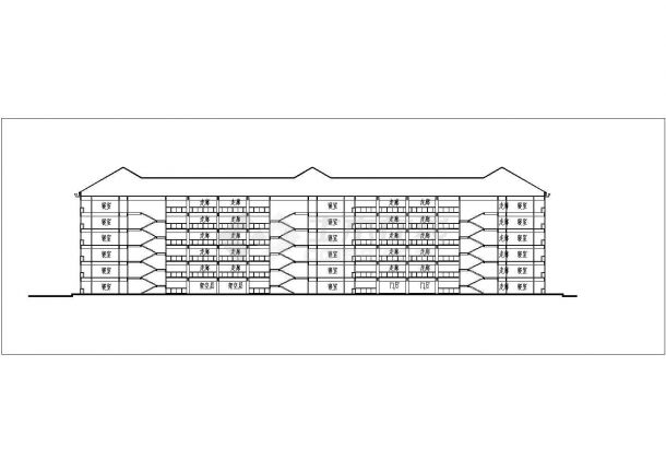 徐州市某实验中学5层框架教学楼全套建筑设计CAD图纸-图二