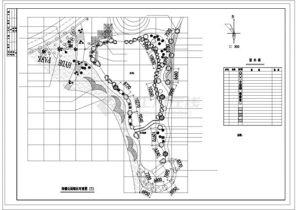 某地区公园设计整套CAD平面基础布置参考图-图二
