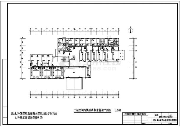 [天津]多层医院综合楼空调通风系统设计施工图-图一