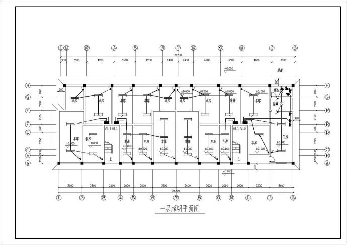  6层(1梯2户2单元)住宅楼水电施工图（含水电设计说明）_图1