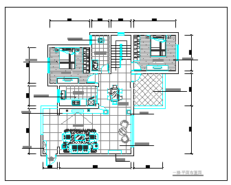 小别墅室内装修施工设计方案cad图纸-图二