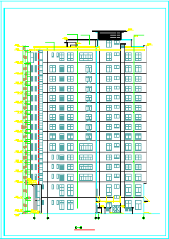 小高层旅馆CAD建筑设计图纸-图一