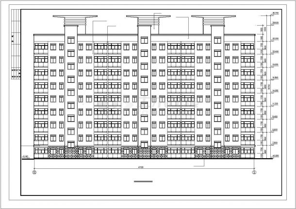 永宏佳园小高层住宅全套建筑设计CAD施工图-图一