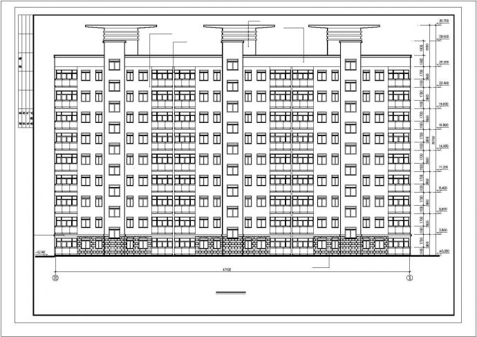 永宏佳园小高层住宅全套建筑设计CAD施工图_图1