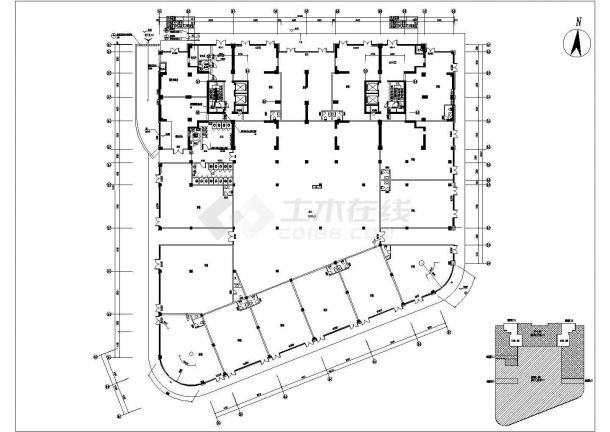 [福建]某高层商业综合楼空调及防排烟系统设计施工cad图（人防设计）-图二
