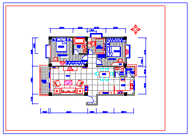 小两居户型室内装修设计cad施工平立剖面详图-图二