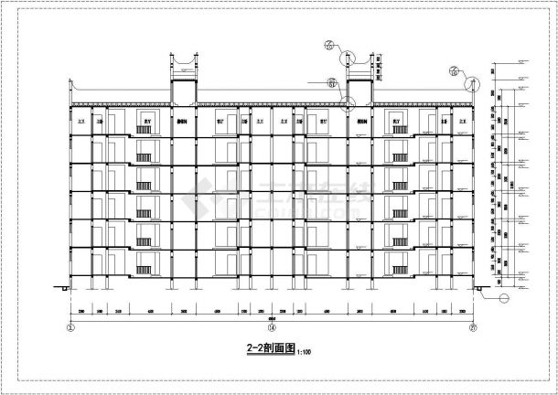 常州市新北区某小区3320平米6层砖混结构住宅楼建筑设计CAD图纸-图一