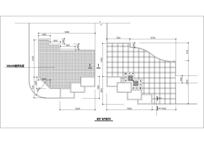 某篮球场看台设计cad施工详图（含健身广场规划设计）_图1