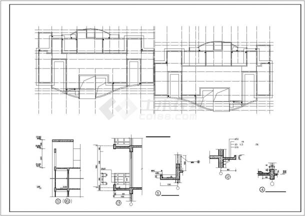 西安市高新路某居住区9+1层砖混结构住宅楼建筑设计CAD图纸-图一