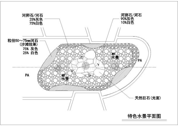 某特色水景设计cad施工详图-图一