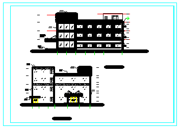 小型私人办公楼建筑CAD施工设计图-图二