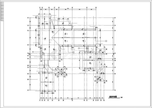 厦门市某小区2层框架结构古典别墅建筑设计CAD图纸（含结构和电气图）-图二