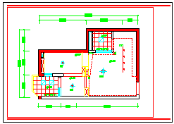 一室一厅花园房装饰cad设计方案图_图1