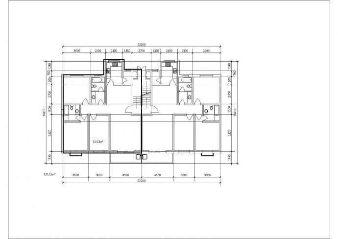 多层户型住宅建筑设计cad施工图_图1