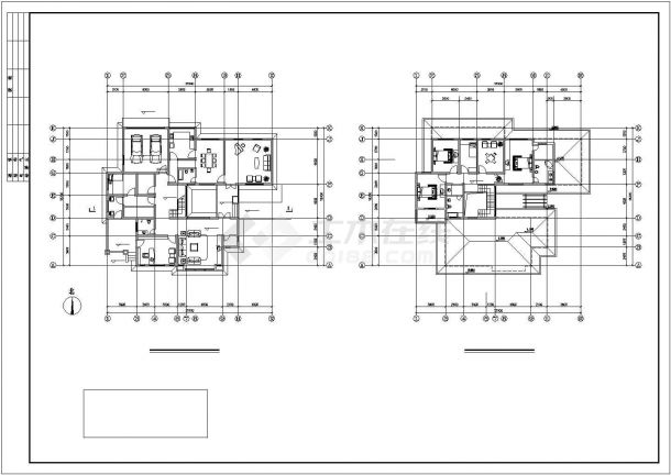 某汉泉度假山庄别墅区别墅建筑设计方案施工CAD图纸-图一