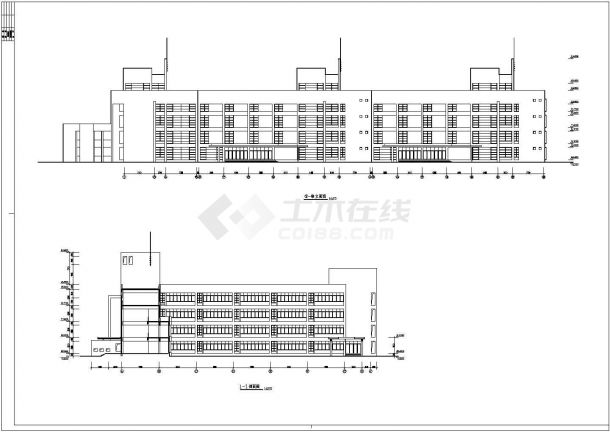 小学教学楼建筑图CAD-图二