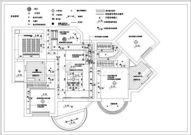 某湖边精品豪华多层花园别墅建筑设计方案施工CAD图纸-图二