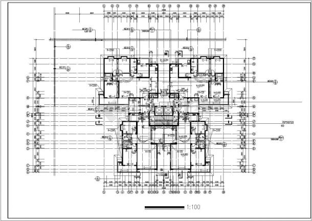 某19132.6平方米28层高层住宅建筑cad平立剖施工图-图二