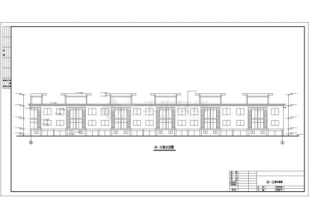 某居住小区多层连排别墅建筑设计方案施工CAD图纸-图一
