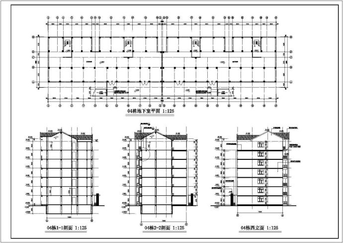 学生公寓全套施工图CAD_图1