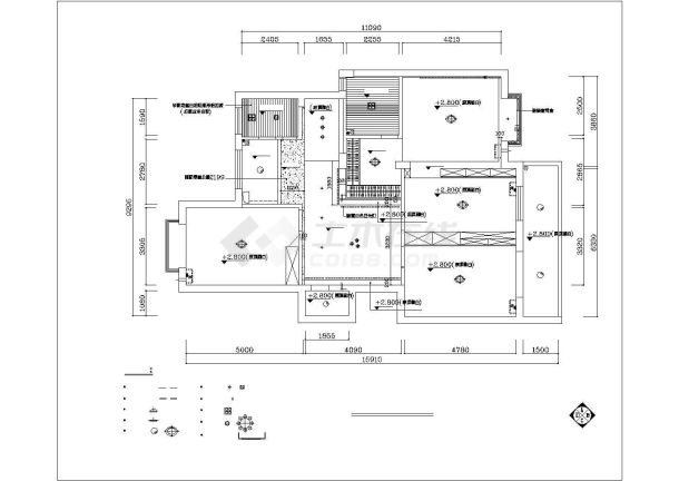 某景区山庄美式商业别墅住宅建筑设计方案施工CAD图纸-图一