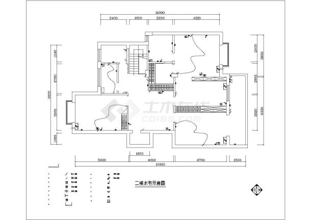 某景区山庄美式商业别墅住宅建筑设计方案施工CAD图纸-图二