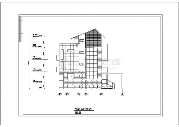 某两套不同景区山庄高级现代别墅建筑设计方案施工CAD图纸-图一