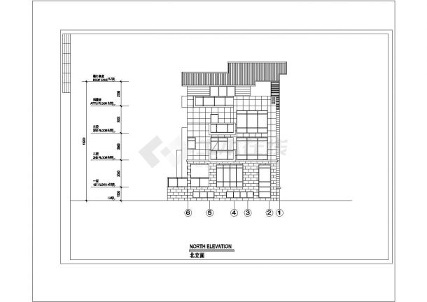 某两套不同景区山庄高级现代别墅建筑设计方案施工CAD图纸-图二