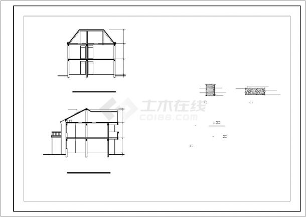 某两套景区山庄高级小康住宅建筑设计方案施工CAD图纸-图一